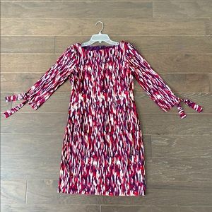 Nine West multicolor 3/4 sleeve knee-length dress